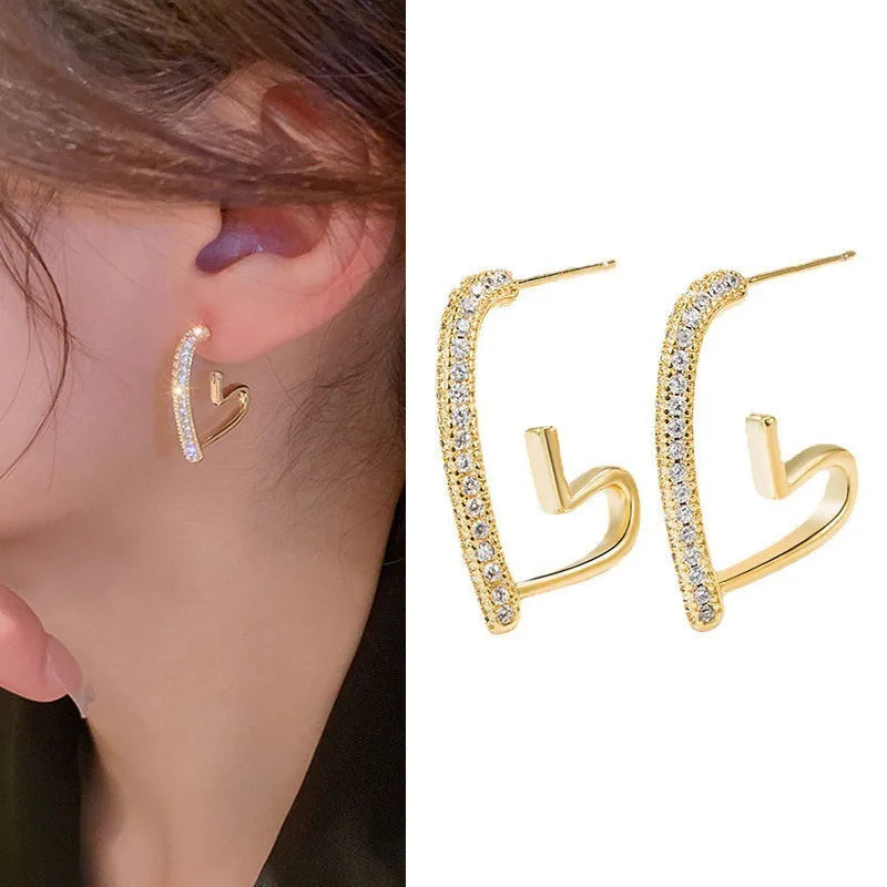 Aretes Cœur Ouvert